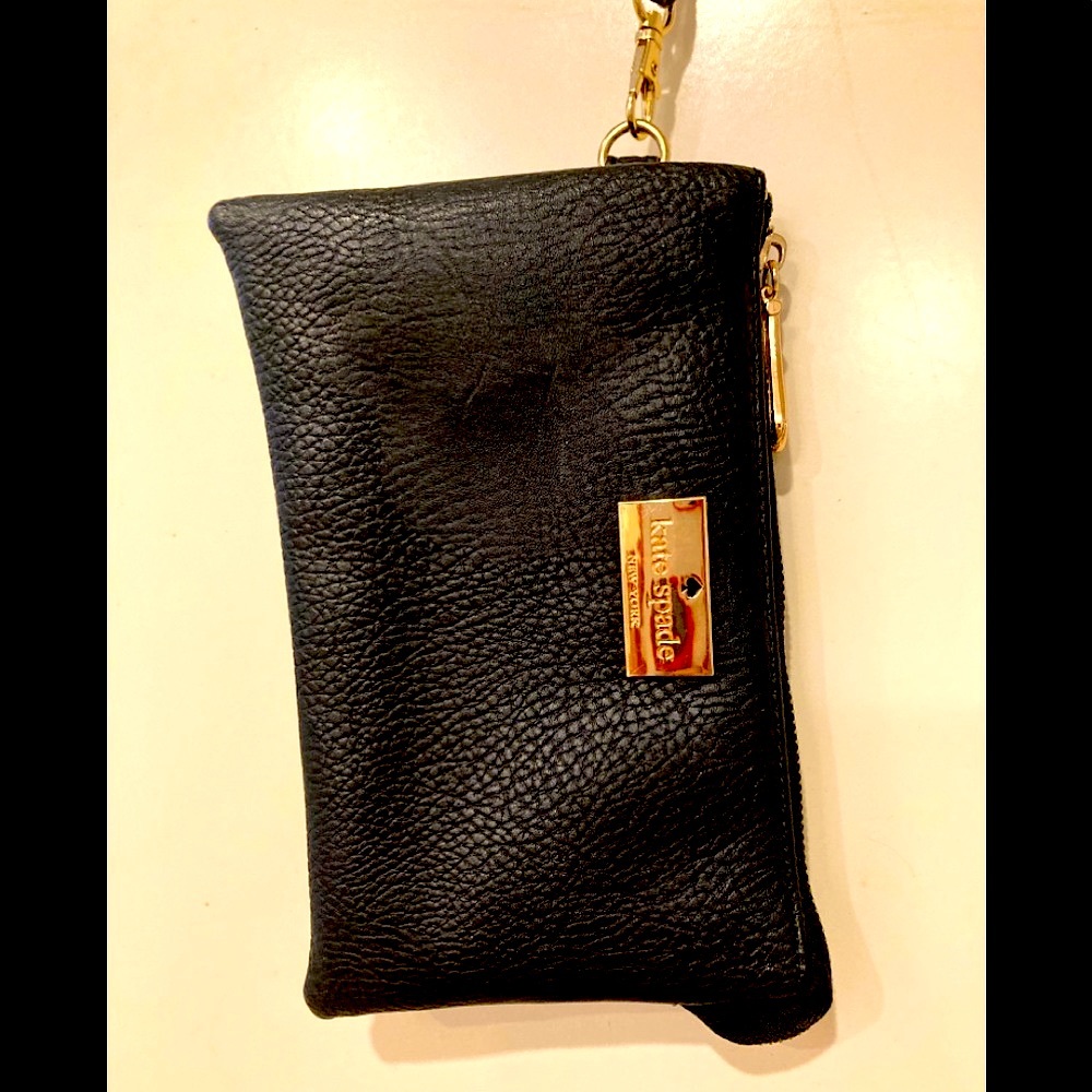 Kate Spade Black Leather Clutch